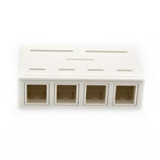 4 Port RJ45 Surface Mount Box White (Box Only)