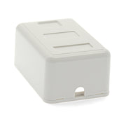 Cat.6 1-Port Surfacemount Box White w/Keystone Jack