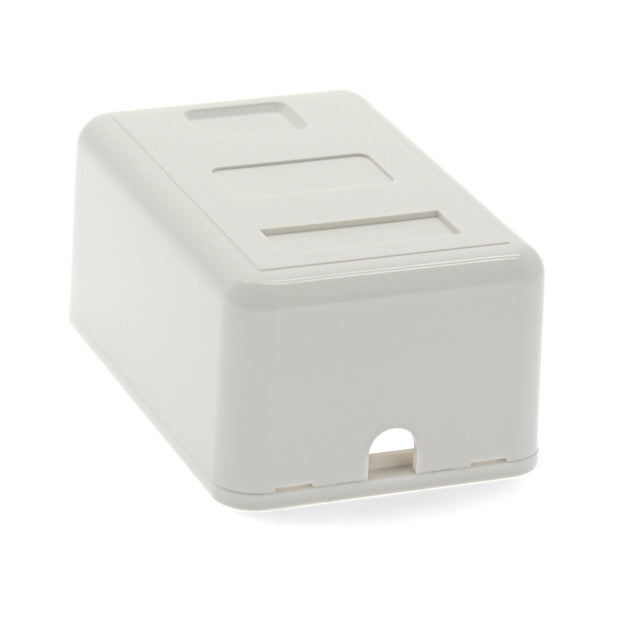 Cat.6 1-Port Surfacemount Box White w/Keystone Jack