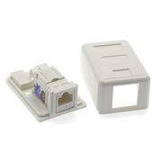 Cat.6 1-Port Surfacemount Box White w/Keystone Jack