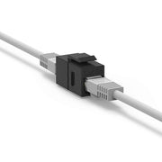 Cat.5E Inline Coupler w/Keystone Latch Black