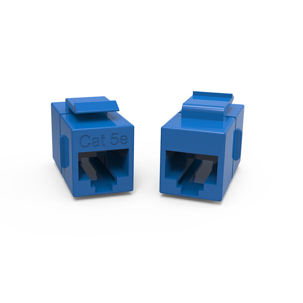 Cat.5E Inline Coupler w/Keystone Latch Blue