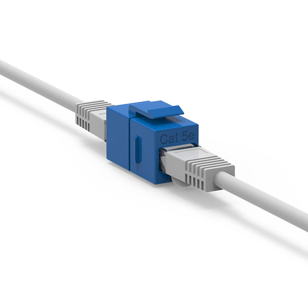 Cat.5E Inline Coupler w/Keystone Latch Blue