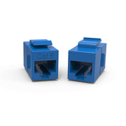 Cat.6 Inline Coupler w/Keystone Latch Blue