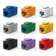Cat.6 Inline Coupler w/Keystone Latch White