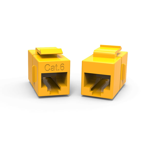 Cat.6 Inline Coupler w/Keystone Latch Yellow