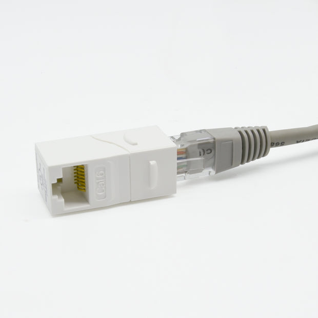Cat.6 Right Angle Keystone Coupler White