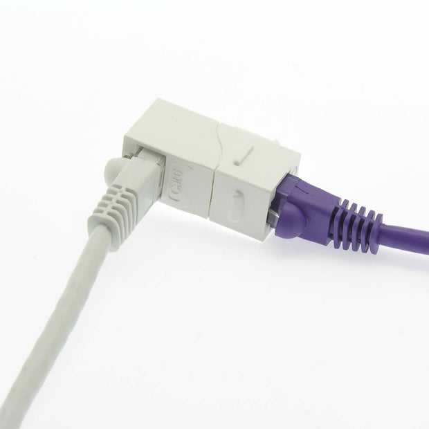 Cat.6 Right Angle Keystone Coupler White