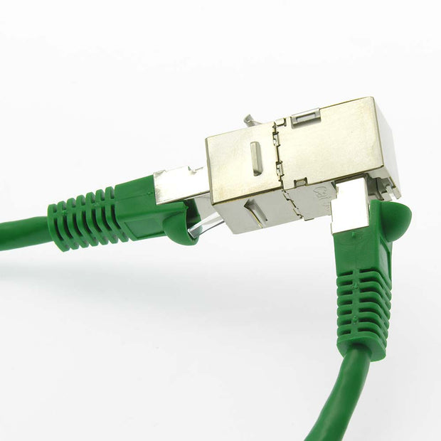 Cat.6 STP Right Angle Keystone Coupler White