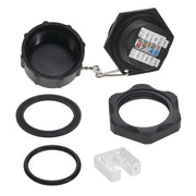 Cat.6 RJ45 Shielded Industrial Panelmount Jack with Dust Cap
