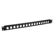 1U 19" 16port Blank Panel for Keystone Jack