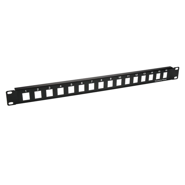 1U 19" 16port Blank Panel for Keystone Jack