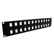 2U 19" 24port Blank Panel for Keystone Jack