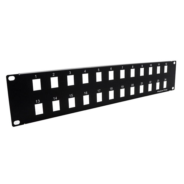 2U 19" 24port Blank Panel for Keystone Jack