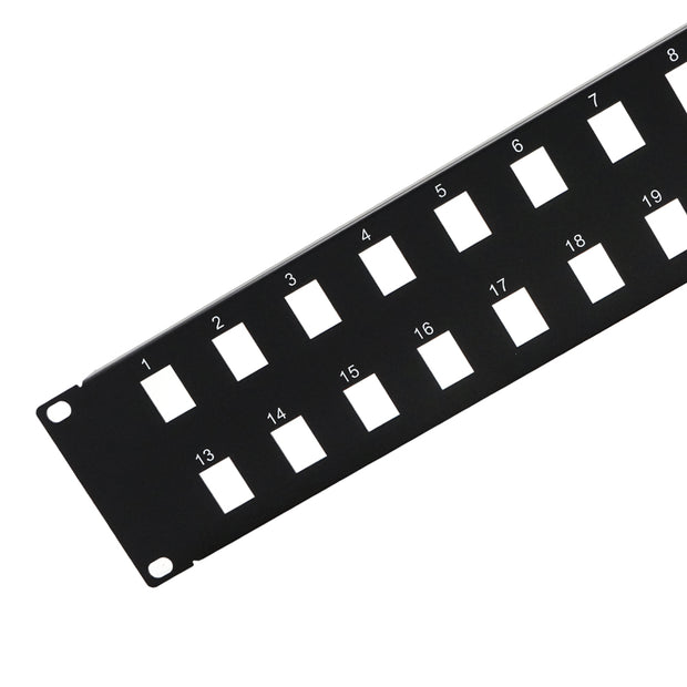 2U 19" 24port Blank Panel for Keystone Jack