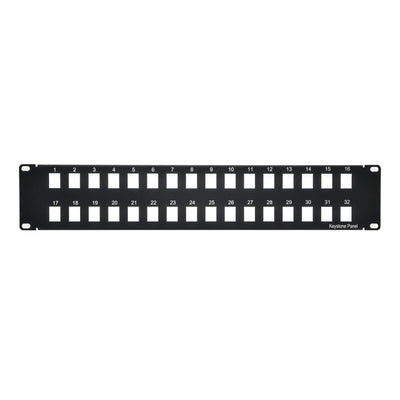 2U 19" 32port Blank Panel for Keystone Jack