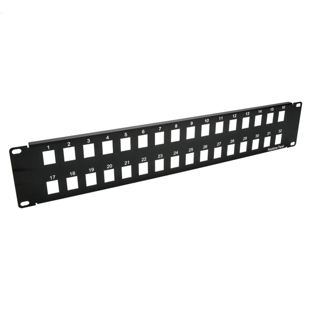 2U 19" 32port Blank Panel for Keystone Jack