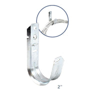 Universal 2" Wall Mount J-Hook Cable Support Wire Management System (Set of 25)