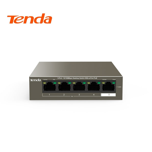 5-Port 10/100Mbps Desktop Switch with 4-Port PoE (Tenda TEF1105P-4-63W)