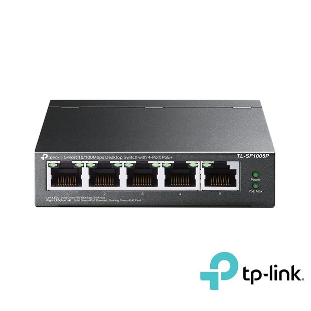 5-Port Desktop Switch with 4-Port PoE (TL-SF1005P)
