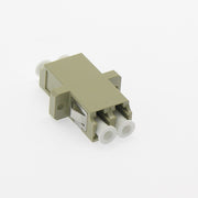 LC/UPC Multimode Duplex  Fiber Optic Coupler with Flange, Beig