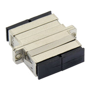 SC/UPC Multimode Duplex Fiber Optic Coupler with Flange, Metal