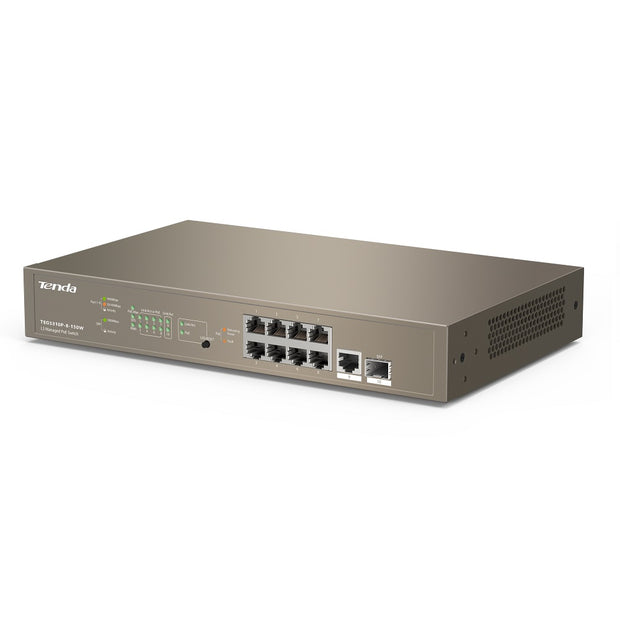 9-Port Base-X SFP Ports L3 Managed PoE Switch (Tenda TEG5310P-8-150W)