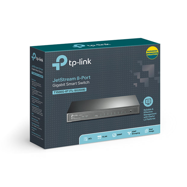 JetStream 8-Port Gigabit Smart Switch TP-Link T1500G-8T