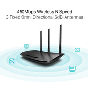 450M Wireless 4 Port Router 3 Fixed Antenna (TP-Link WR940N)