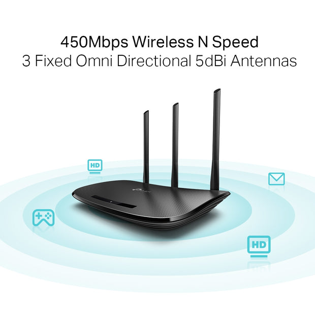 450M Wireless 4 Port Router 3 Fixed Antenna (TP-Link WR940N)