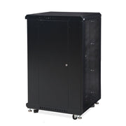 22U Server Rack, Glass Front/Vented Rear, 24" Depth