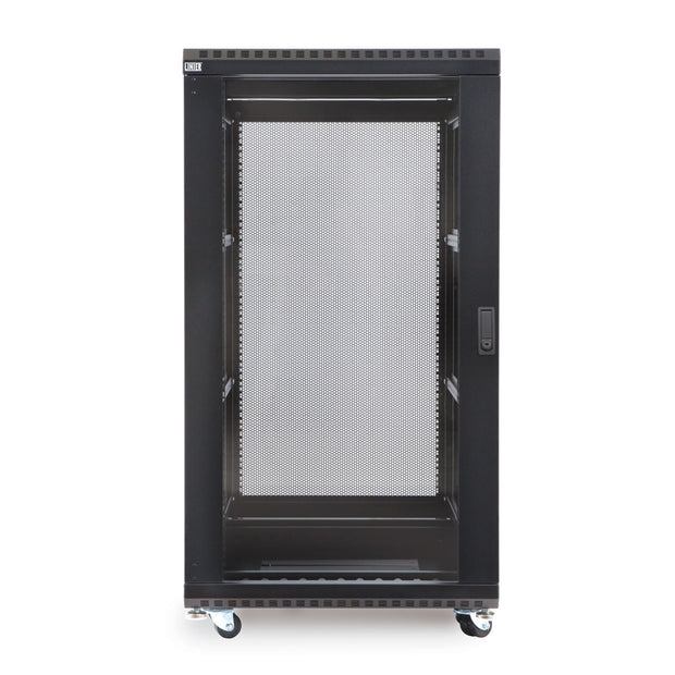 22U Server Rack, Glass Front/Vented Rear, 24" Depth