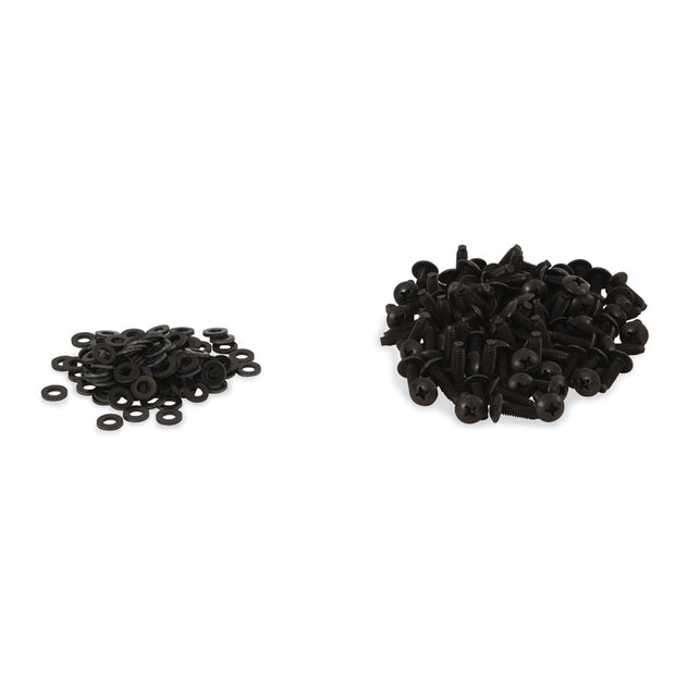 12-24 Rack Screws w/ Washers - 100 Pack