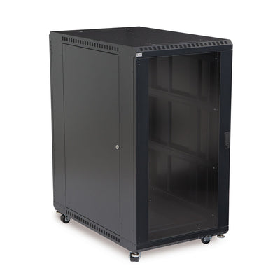 22U Server Rack, Glass Front/Vented Rear, 36" Depth