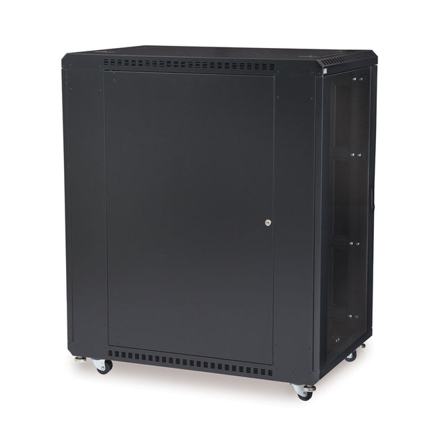 22U Server Rack, Glass Front/Vented Rear, 36" Depth