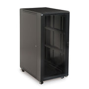 27U Server Rack, Glass Front/Vented Rear