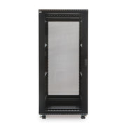 27U Server Rack, Glass Front/Vented Rear