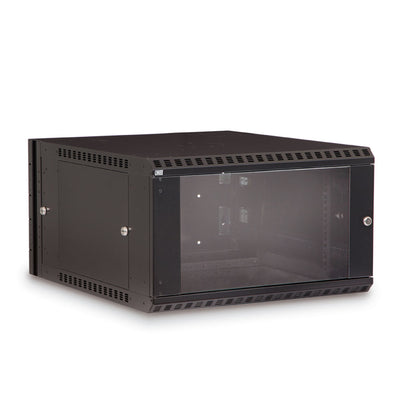 6U Swing Out Wall Mount Cabinet  Glass Door