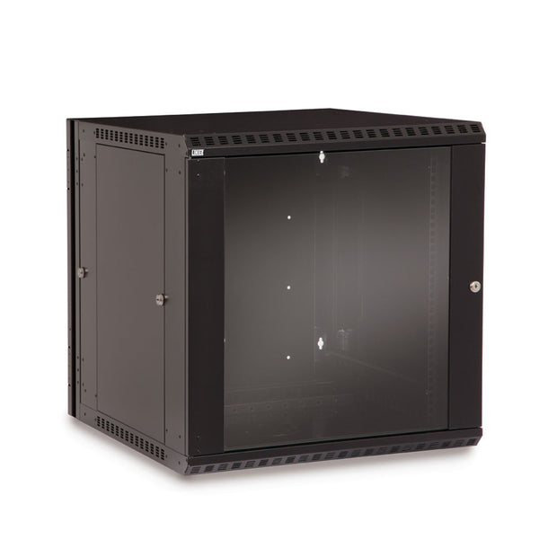 12U Swing Out Wall Mount Cabinet  Glass Door