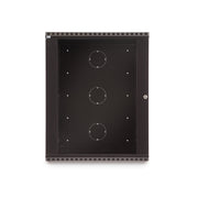 15U Swing Out Wall Mount Cabinet Glass Door