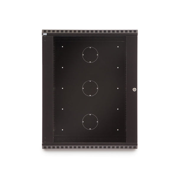 15U Swing Out Wall Mount Cabinet Glass Door