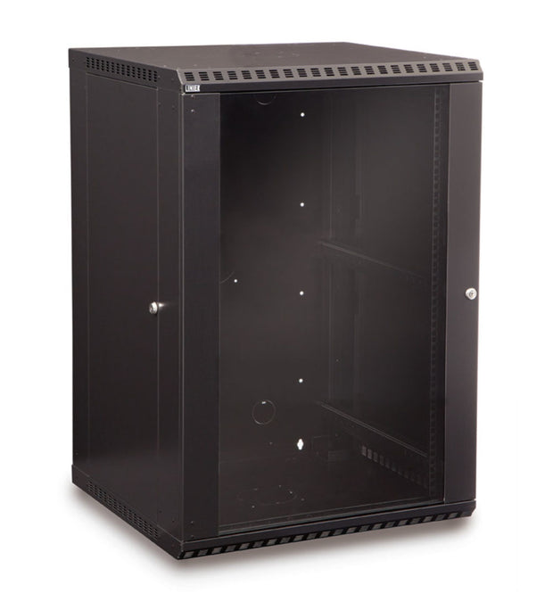 18U Fixed Wallmount Cabinet Glass Door