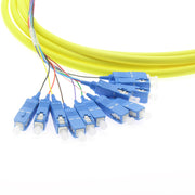 3m 12-Fiber SC/UPC Singlemode Pigtail Yellow