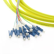 3m 12-Fiber LC/UPC Singlemode Pigtail Yellow