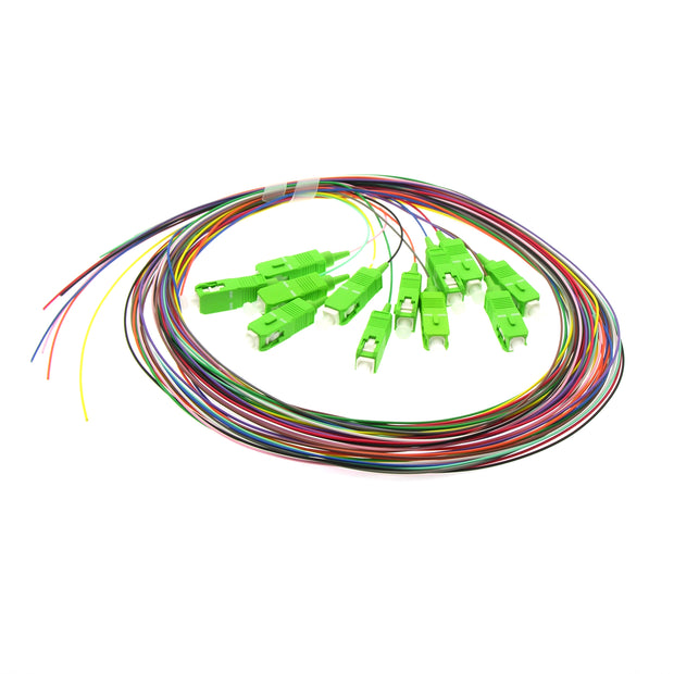 12-Pck 2m SC/APC Multicolor Pigtail