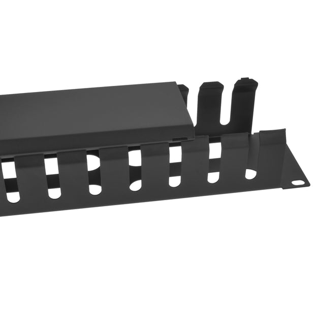 2U Cable Manager 12-Finger Duct with Cover