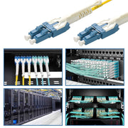 2m Uniboot LC/UPC LC/UPC Singlemode Duplex Fiber Optic Patch Cable with Pull Push Tab