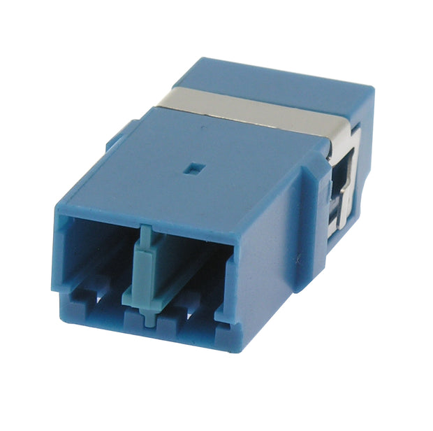 LC/UPC Singlemode Duplex Fiber Optic Coupler without Flange, Blue