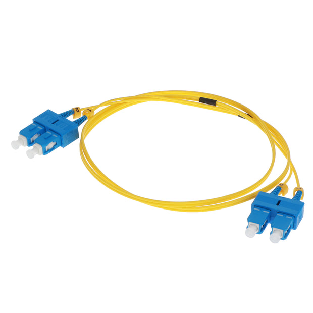 1m SC/UPC-SC/UPC Singlemode Duplex 1.6mm Slim Fiber Optic Patch Cable with Short Boot