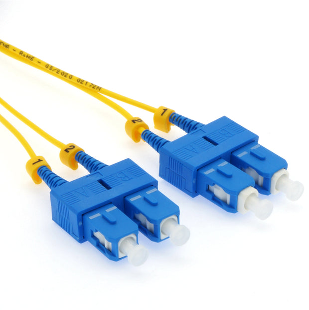 5m SC/UPC-SC/UPC Singlemode Simplex 1.6mm Slim Fiber Optic Patch Cable with Short Boot